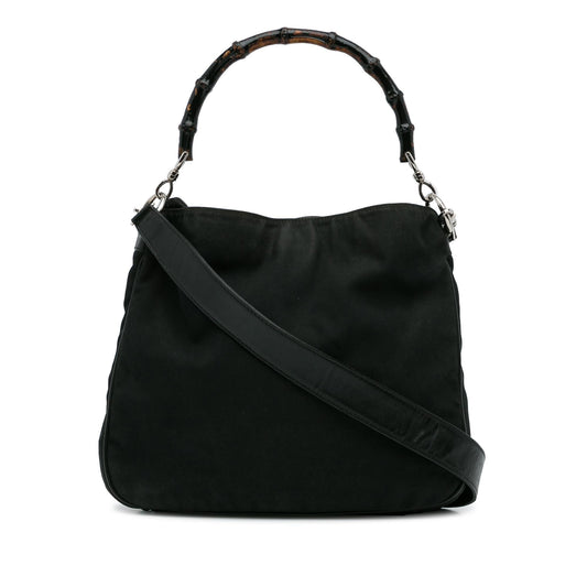 Gucci Bamboo Canvas Satchel (SHG-vwizBa)