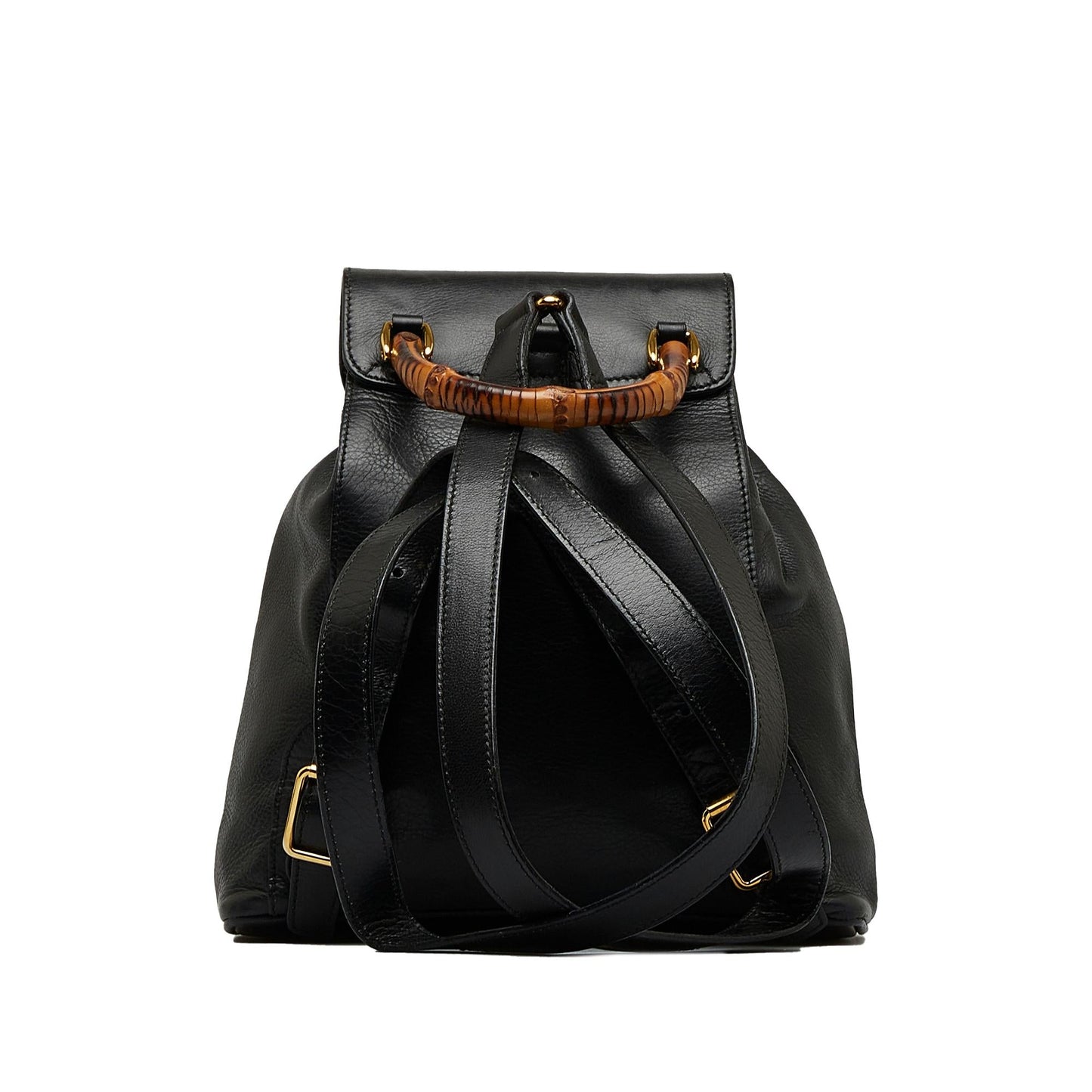 Gucci Bamboo Drawstring Leather Backpack (SHG-quqvrC)