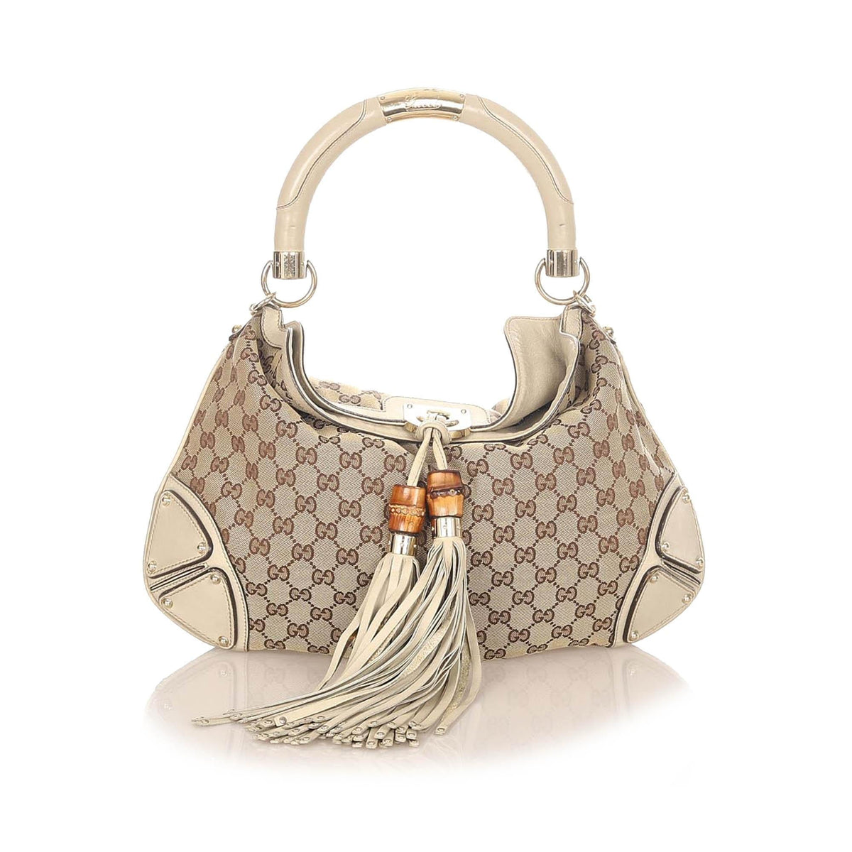 G*G Bamboo GG Canvas Indy Satchel (SHG-20524)