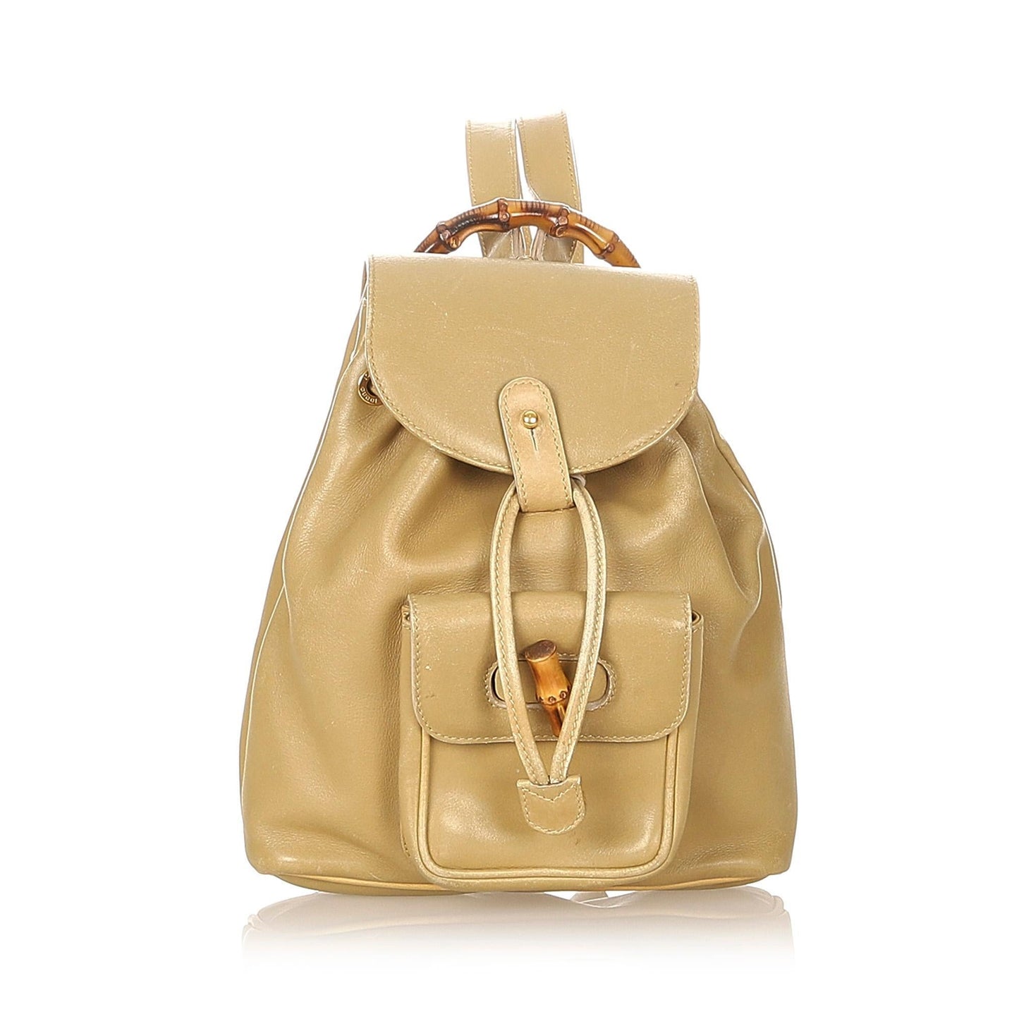 G*G Bamboo Leather Drawstring Backpack (SHG-20502)