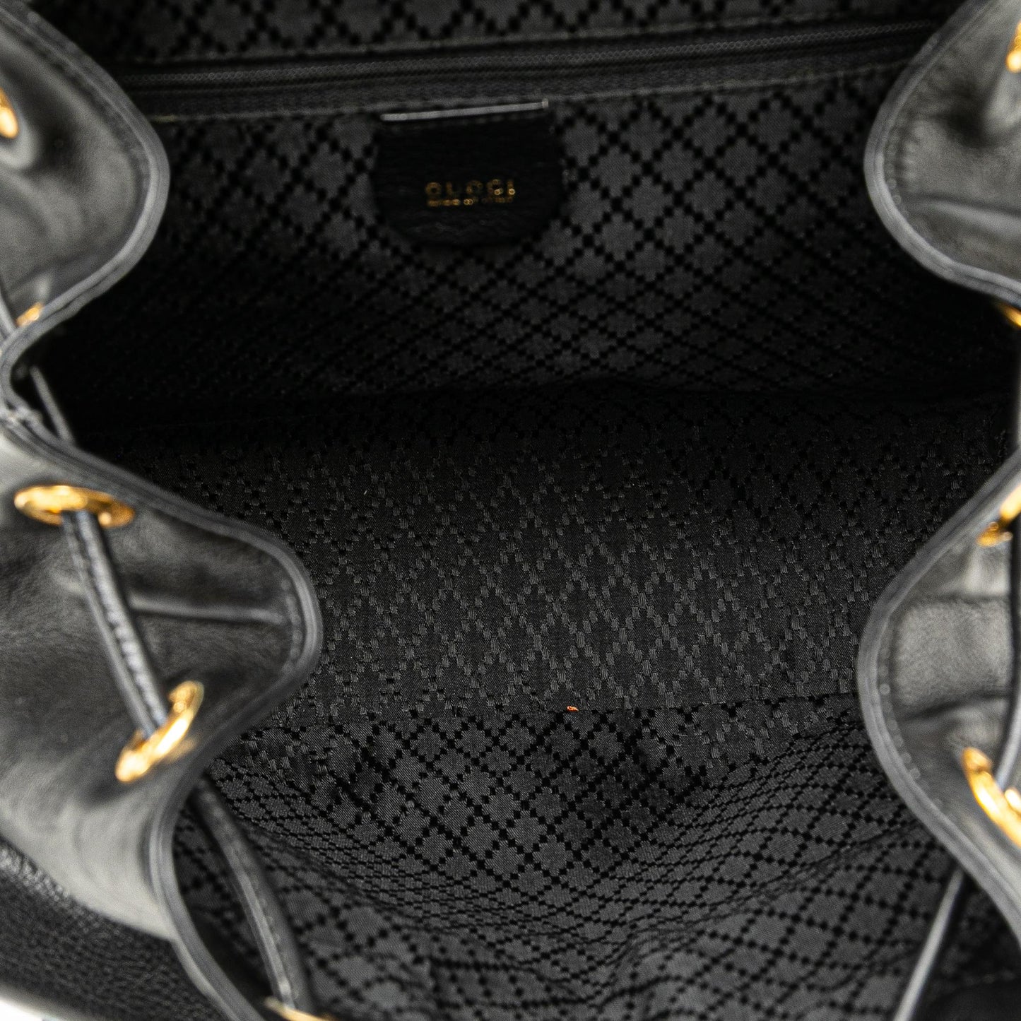 Gucci Calfskin Bamboo Drawstring Backpack