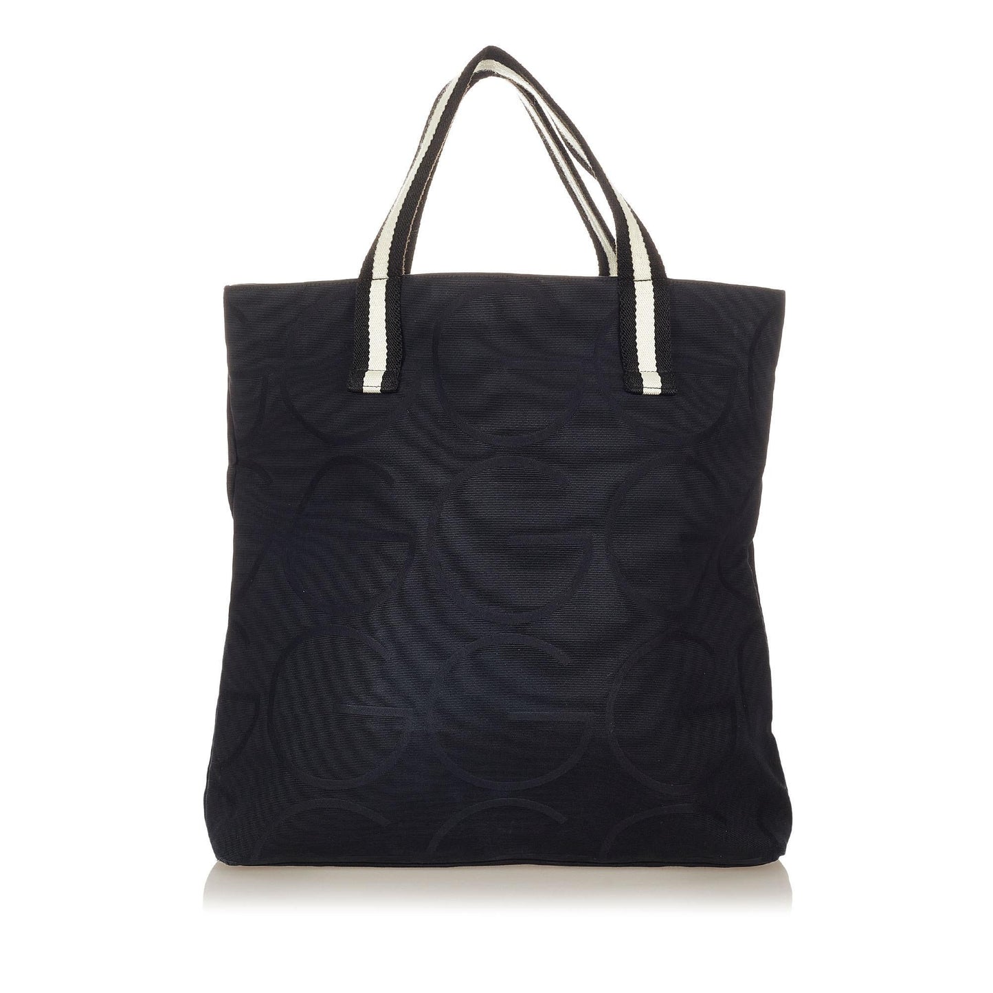 Gucci G Logo Canvas Web Tote Bag