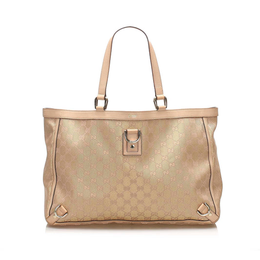 Gucci GG Canvas Abbey D Ring Tote Bag (SHG-11880)