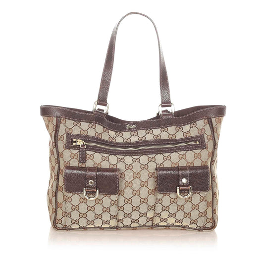 Gucci GG Canvas Abbey D-Ring Tote Bag (SHG-20472)