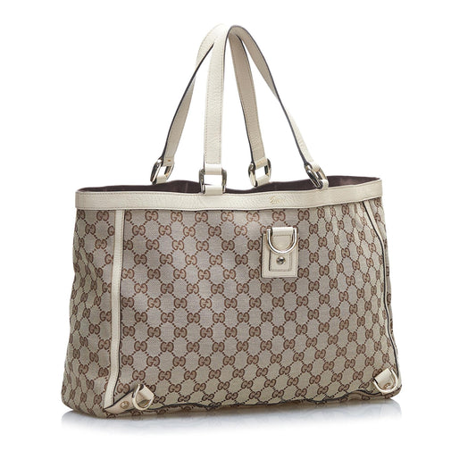 Gucci GG Canvas Abbey D-Ring Tote (SHG-gO6QPU)