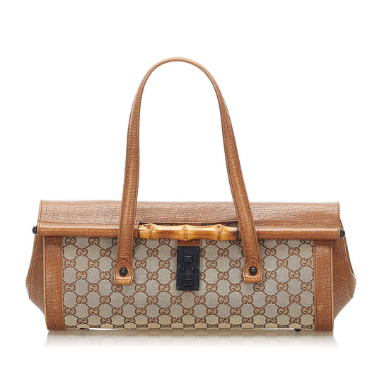 G*G GG Canvas Bamboo Bullet Shoulder Bag (SHG-18989)