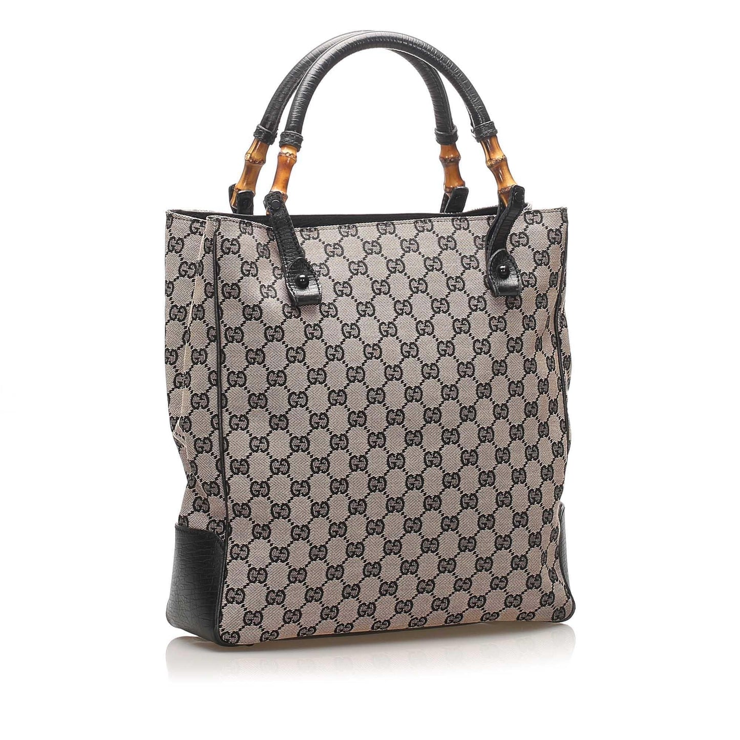 Gucci GG Canvas Bamboo Tote Bag (SHG-12438)