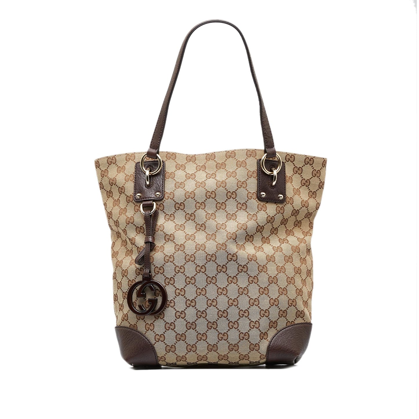 Gucci GG Canvas Charm Tote (SHG-n6X4id)