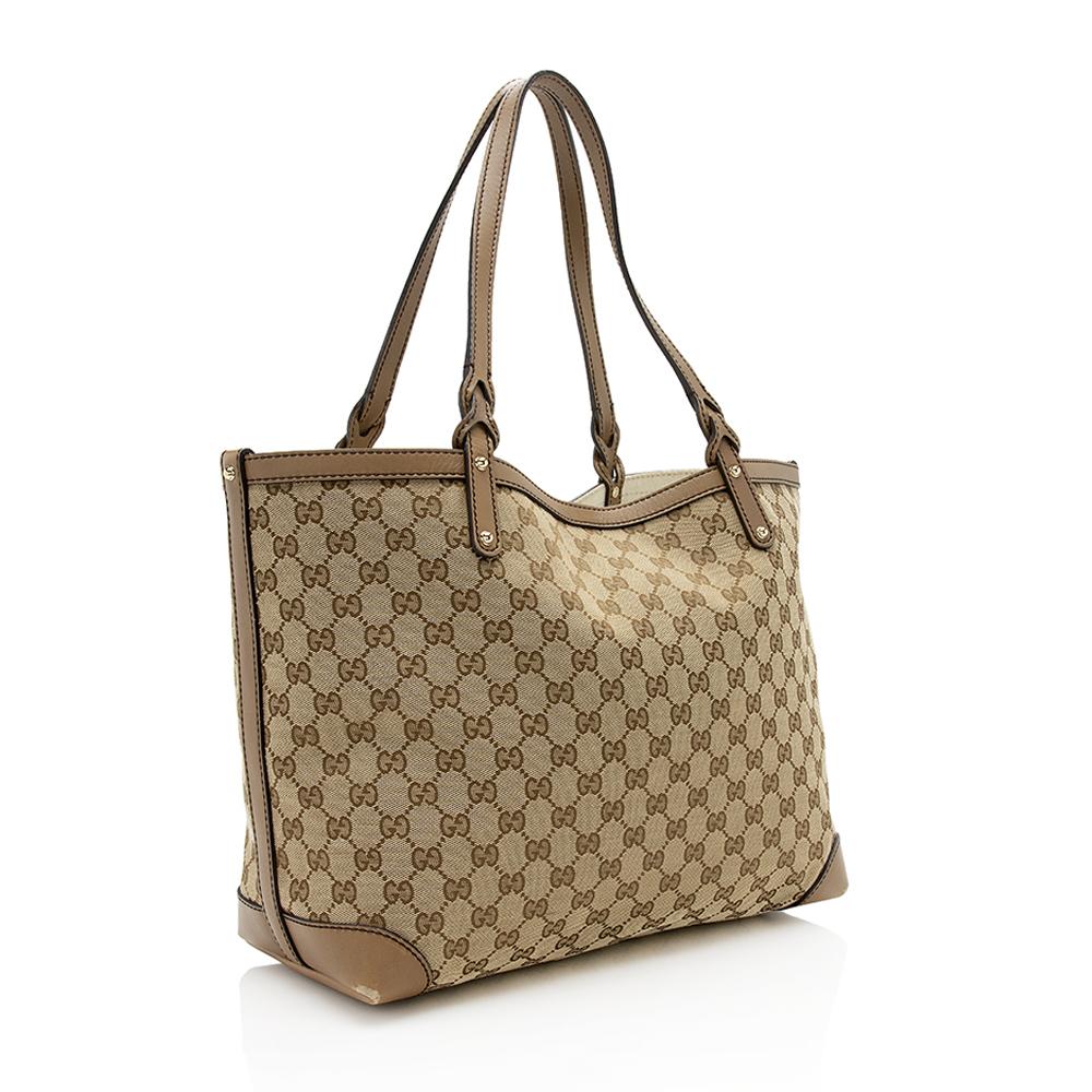 Gucci GG Canvas Craft Medium Tote (SHF-12716)