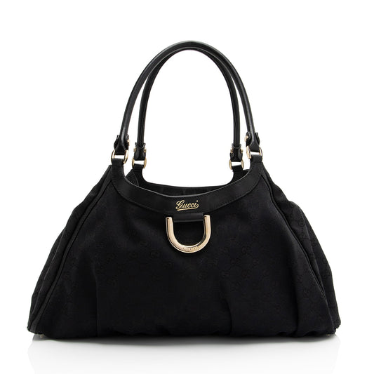 Gucci GG Canvas D Ring Large Hobo (SHF-dhCol9)