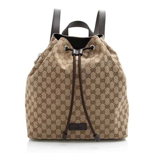 Gucci GG Canvas Drawstring Backpack (SHF-23566)