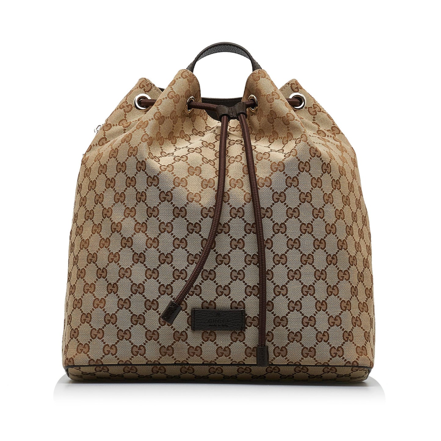 Gucci GG Canvas Drawstring Backpack (SHG-TBk0T0)