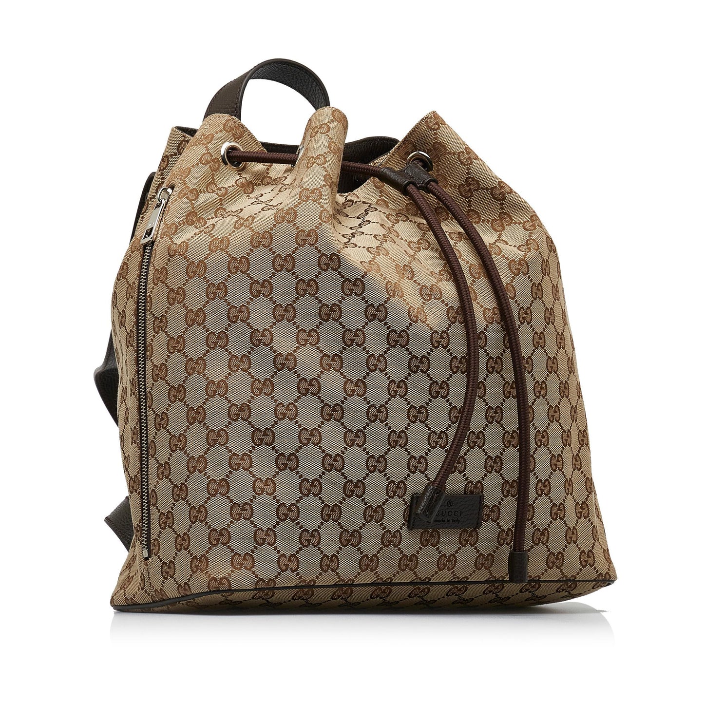 Gucci GG Canvas Drawstring Backpack (SHG-TBk0T0)