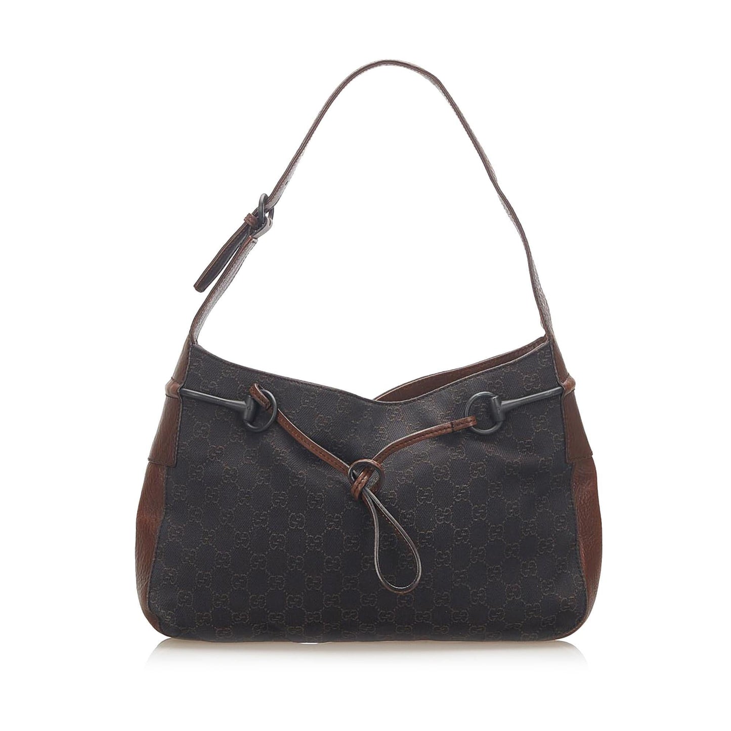 G*G GG Canvas Horsebit Shoulder Bag (SHG-18549)
