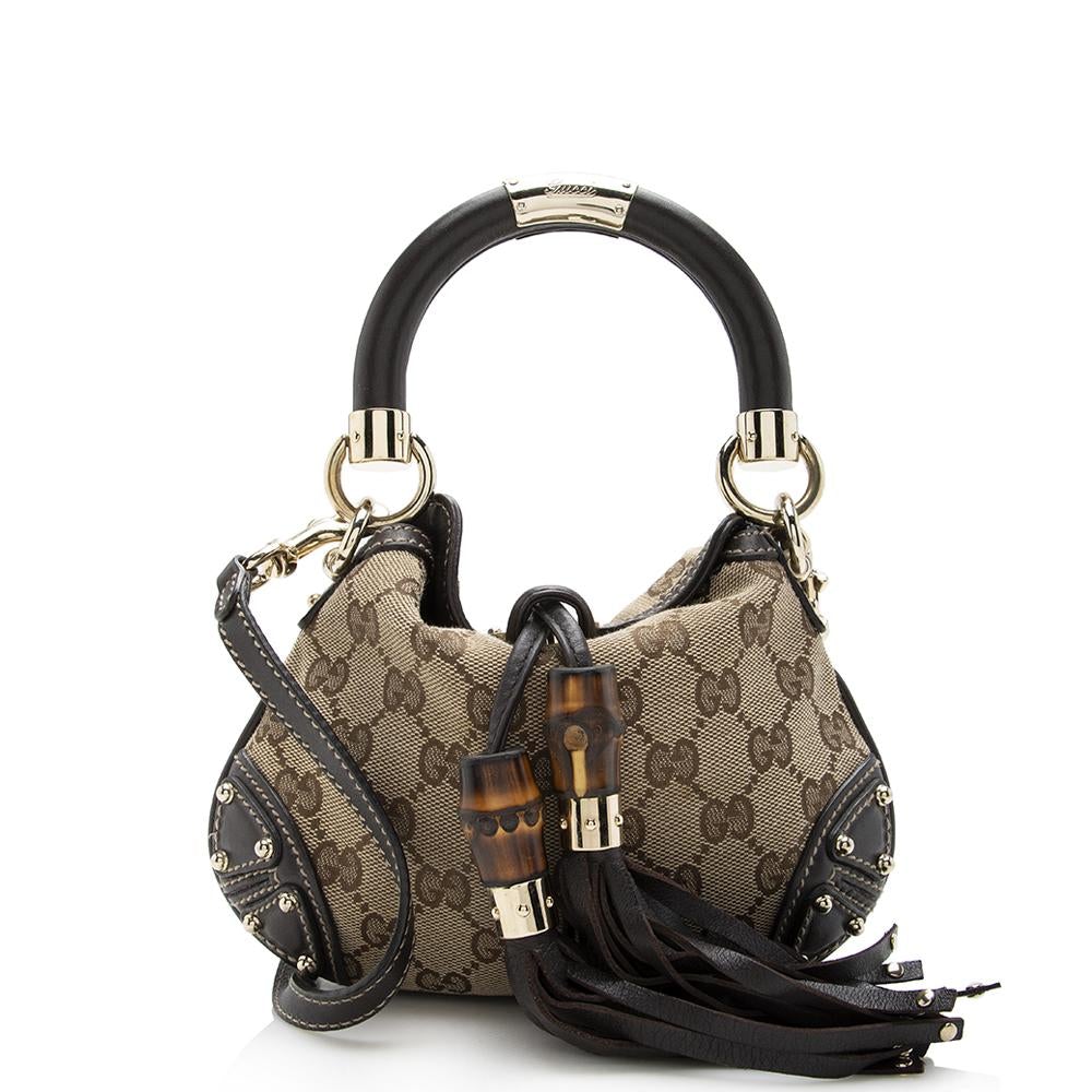 G*G GG Canvas Indy Mini Top Handle Bag (SHF-14424)
