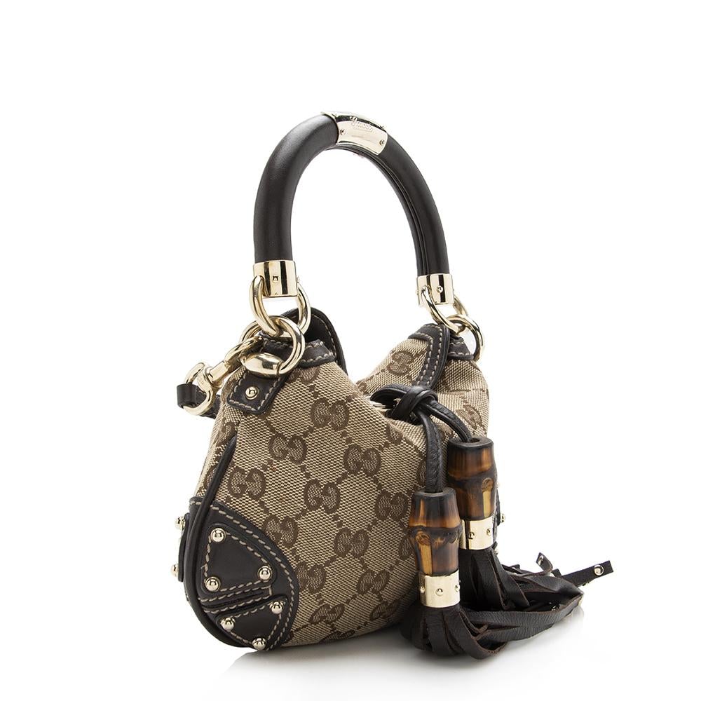 G*G GG Canvas Indy Mini Top Handle Bag (SHF-14424)