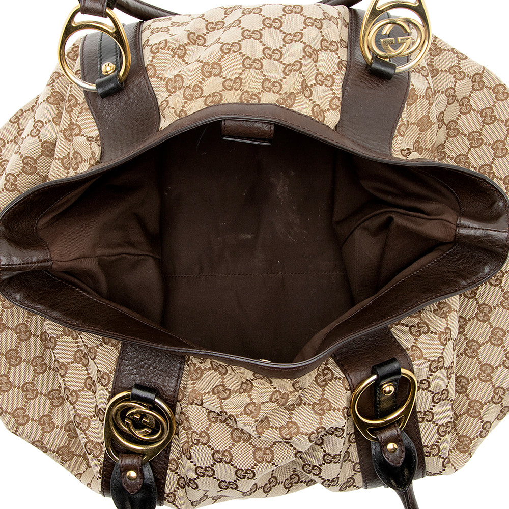 Gucci GG Canvas Interlocking Medium Tote - FINAL SALE