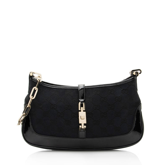 Gucci GG Canvas Jackie Chain Small Shoulder Bag (SHF-MrNplz)