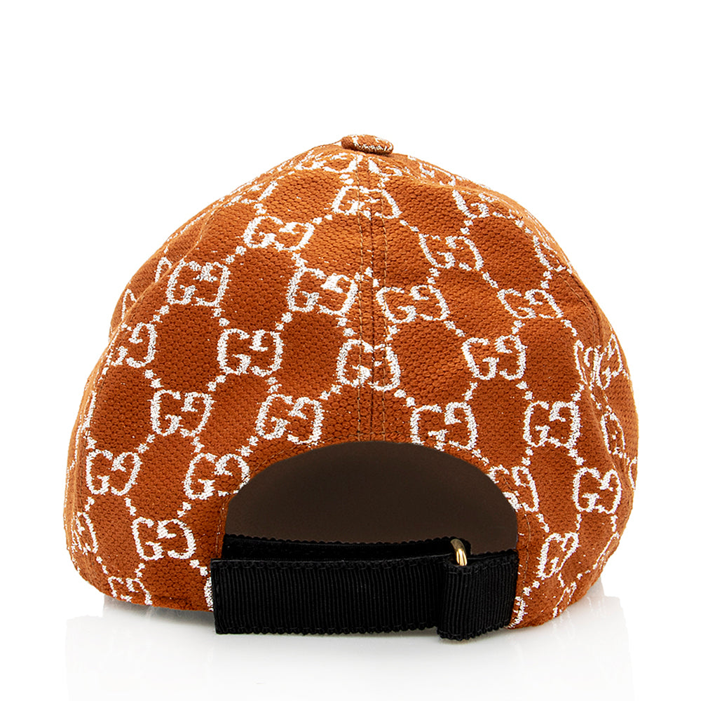 Gucci GG Canvas Lame Baseball Hat - Size XL