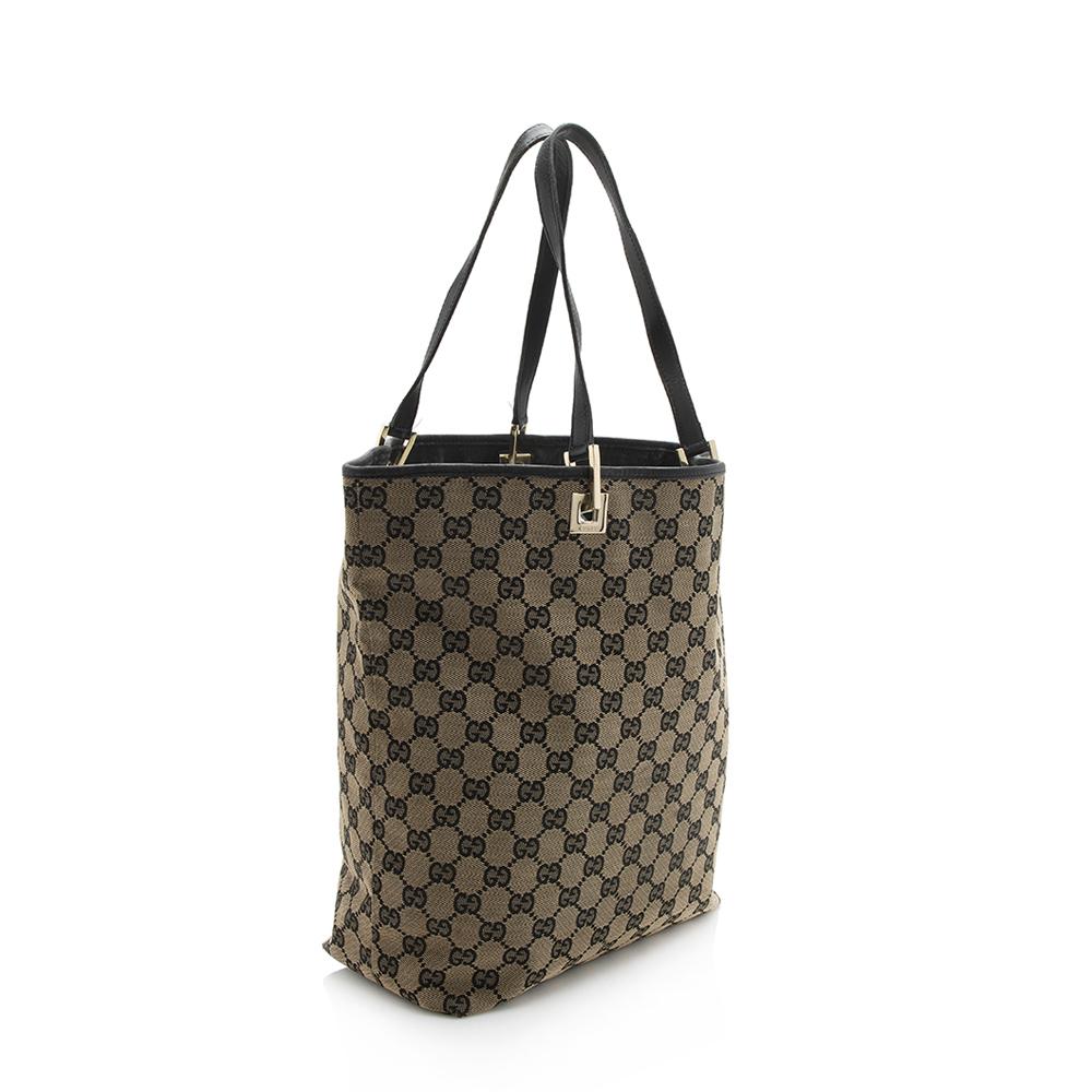 Gucci GG Canvas Large Bucket Tote (SHF-12078)