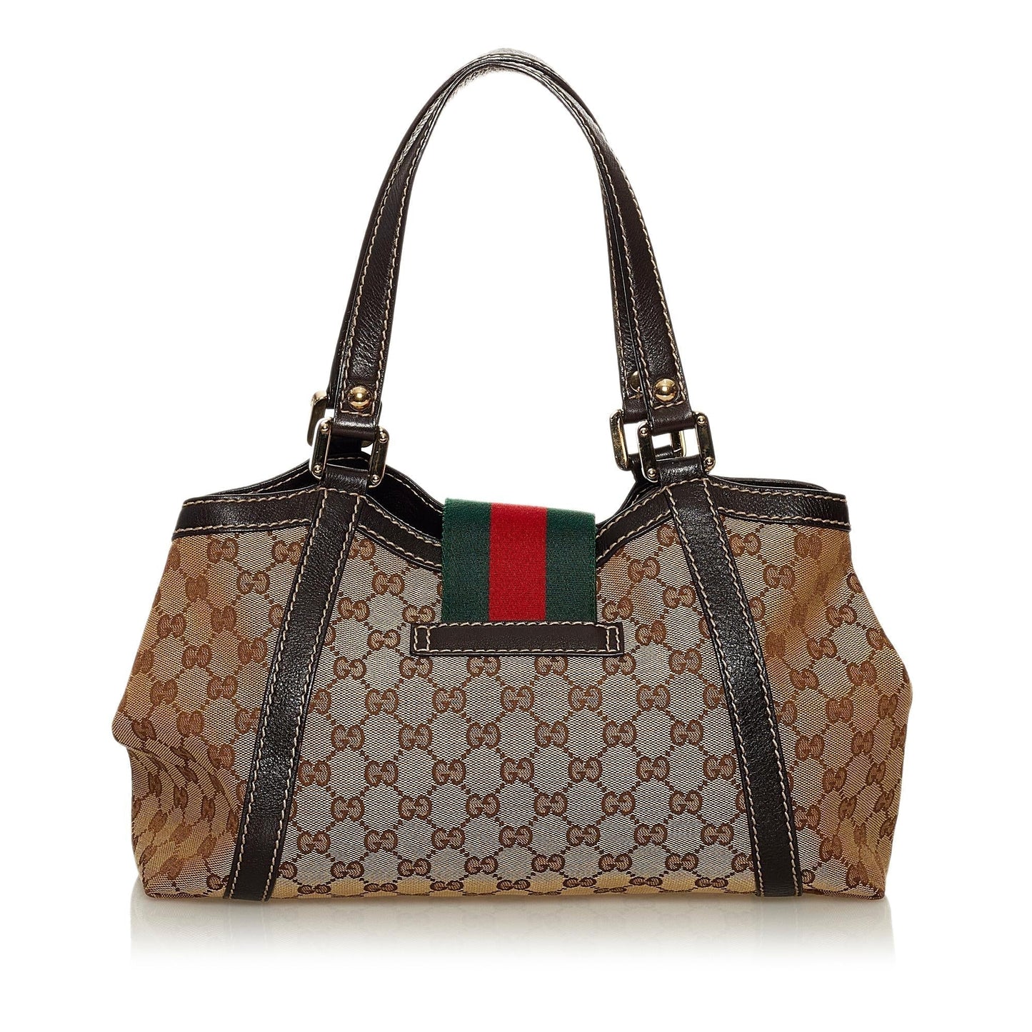 Gucci GG Canvas New Ladies Web Tote Bag