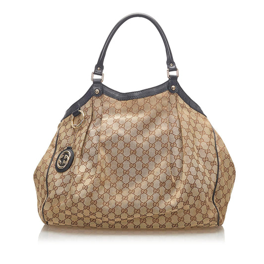 Gucci GG Canvas Sukey Tote (SHG-18049)