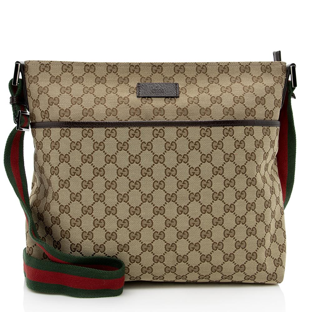 G*G GG Canvas Web Medium Messenger Bag (SHF-14575)