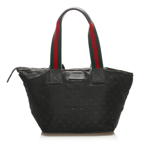 Gucci GG Canvas Web Tote Bag (SHG-15691)