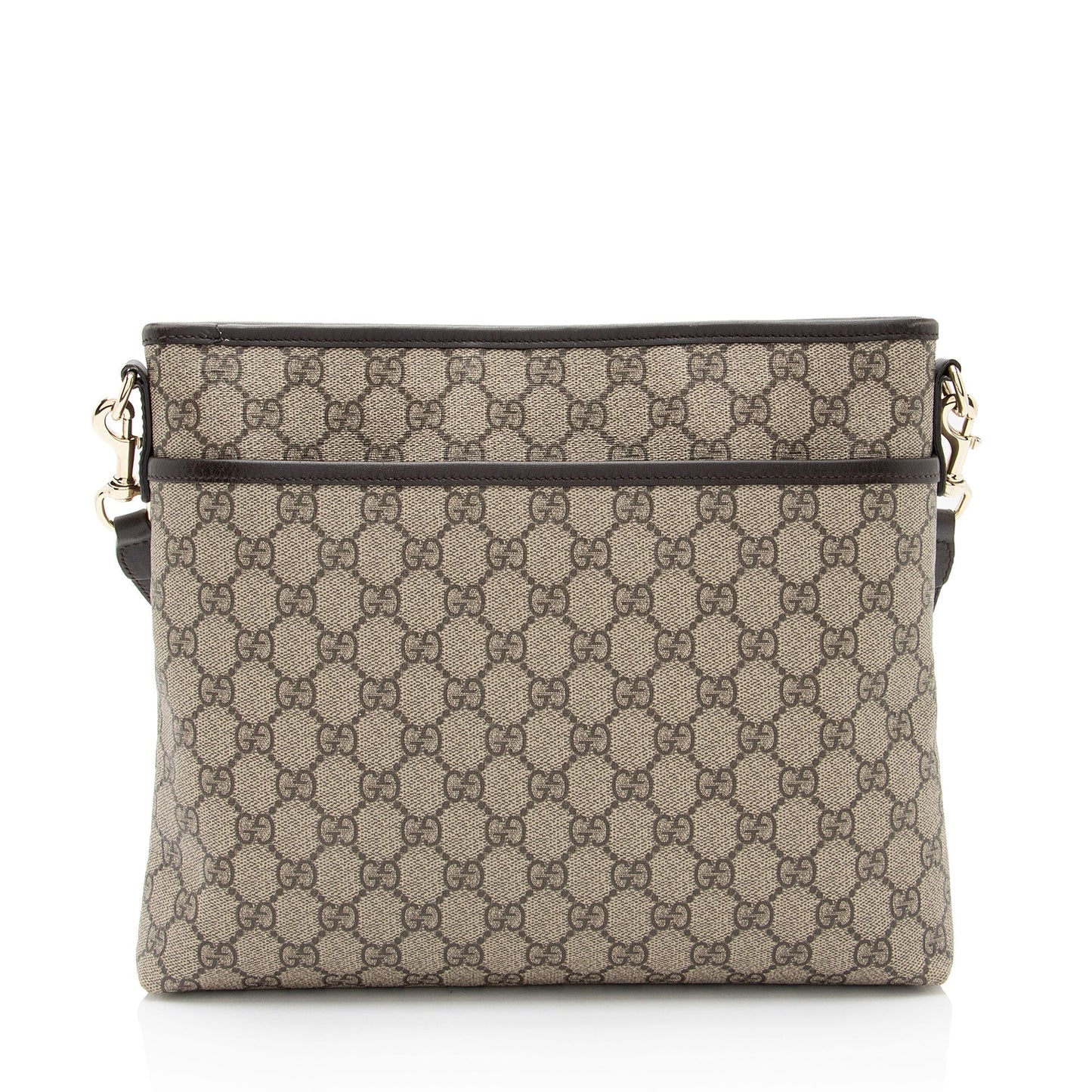 Gucci GG Supreme Classic Flat Medium Messenger Bag (SHF-z1jpvQ)