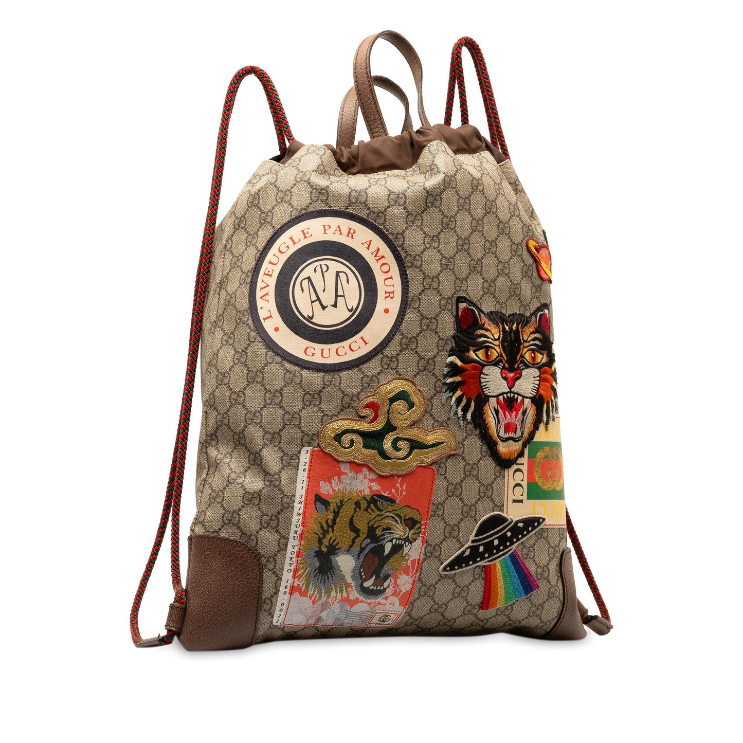 Gucci GG Supreme Courrier Drawstring Backpack (SHG-qBcRPL)