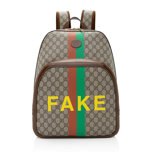 Gucci GG Supreme Fake/Not Medium Day Backpack (SHF-22255)