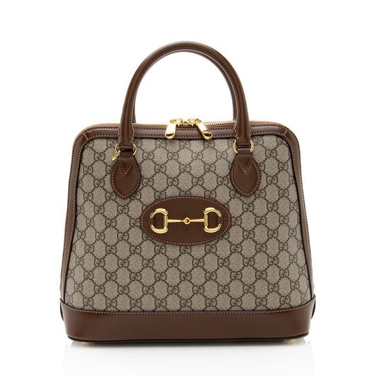 Gucci GG Supreme Horsebit 1955 Medium Top Handle (SHF-s7mzQw)
