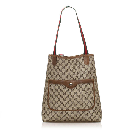 Gucci GG Supreme Web Tote Bag (SHG-13536)