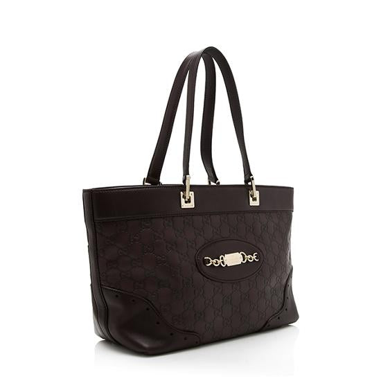 Gucci Guccissima Leather Chain Medium Tote