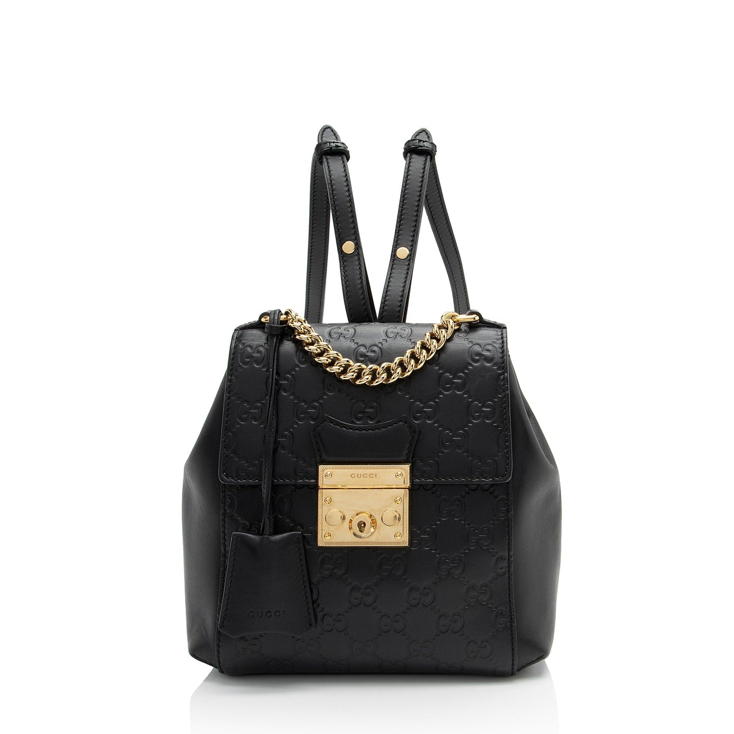 Gucci Guccissima Leather Padlock Backpack