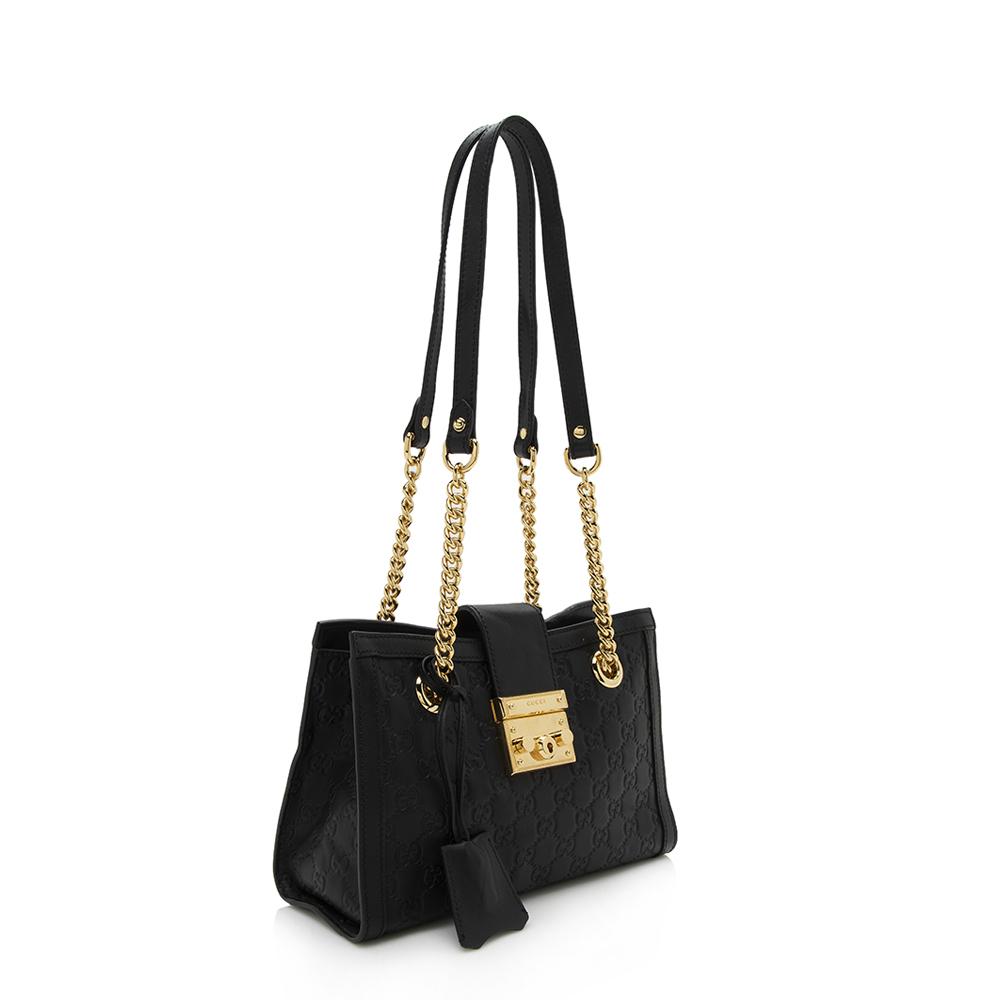 Gucci Guccissima Leather Padlock Mini Tote (SHF-13065)