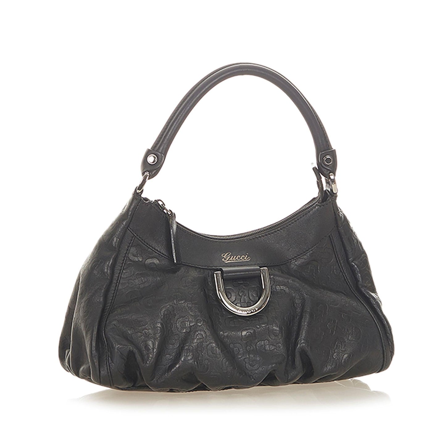 G*G Horsebit Abbey D-Ring Leather Shoulder Bag (SHG-20421)