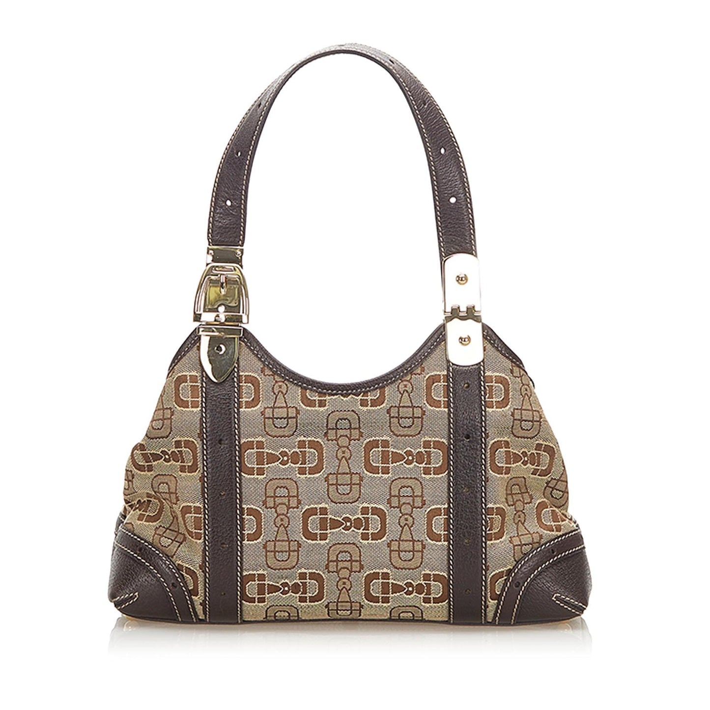 G*G Horsebit Canvas Shoulder Bag (SHG-18793)