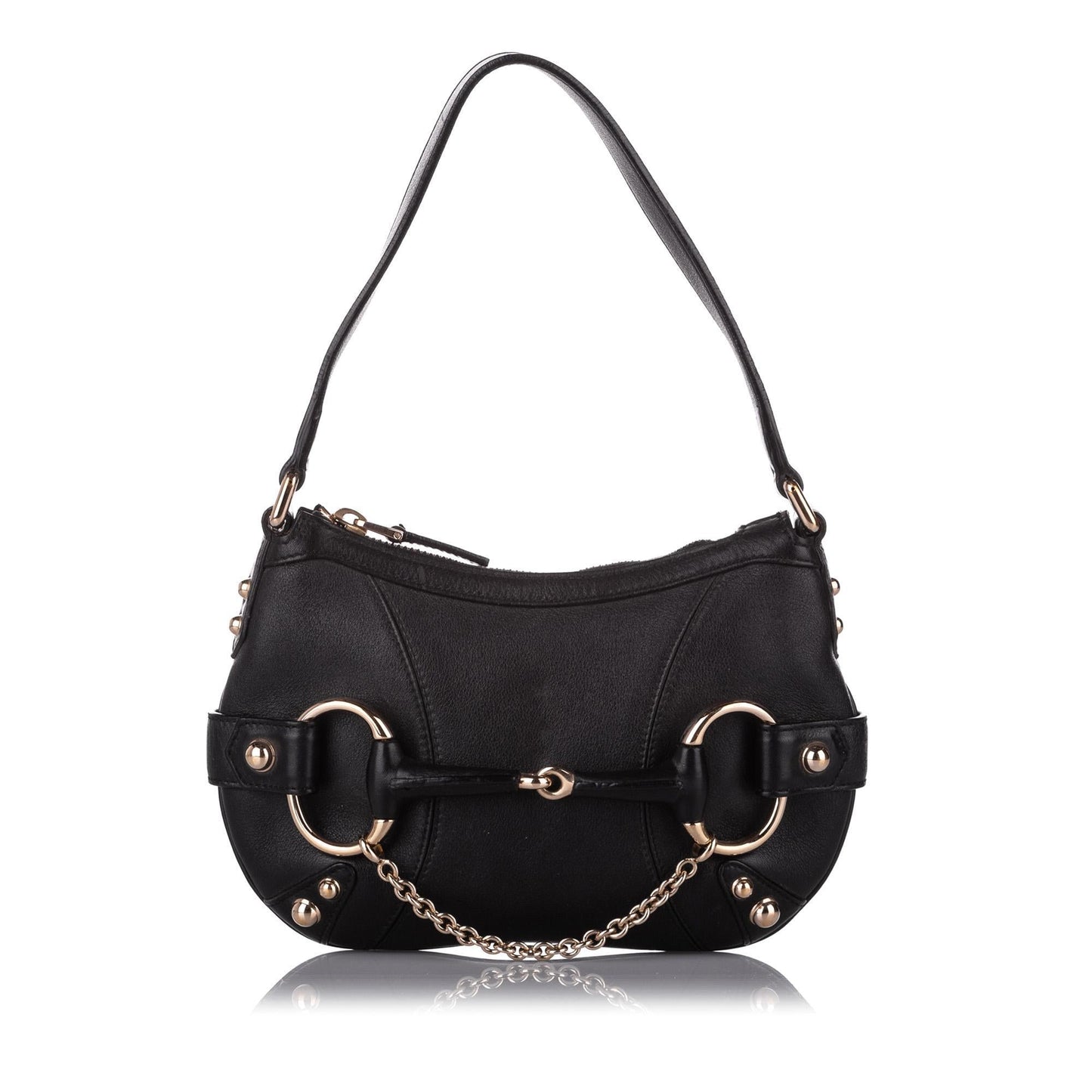 G*G Horsebit Leather Shoulder Bag (SHG-19142)