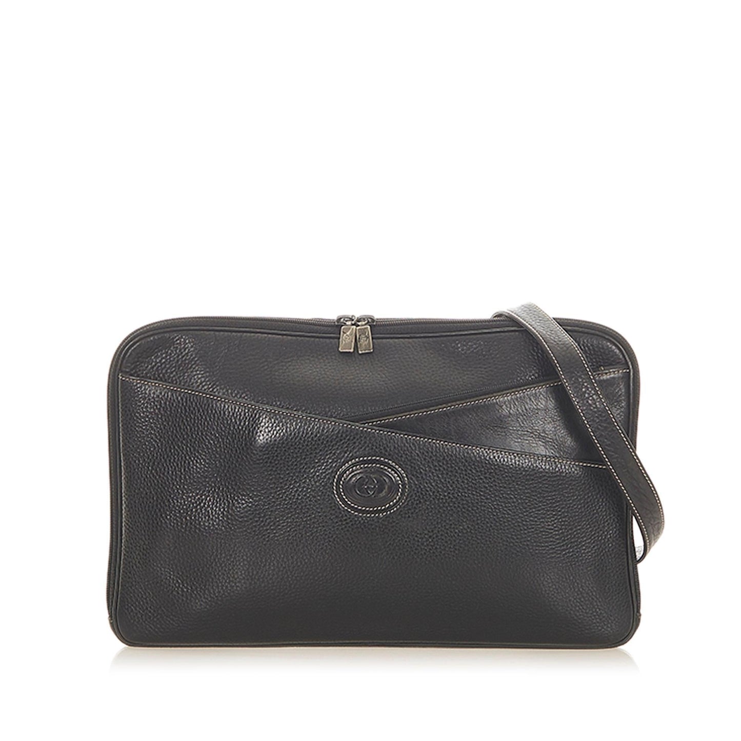 G*G Interlocking G Leather Crossbody Bag (SHG-19992)