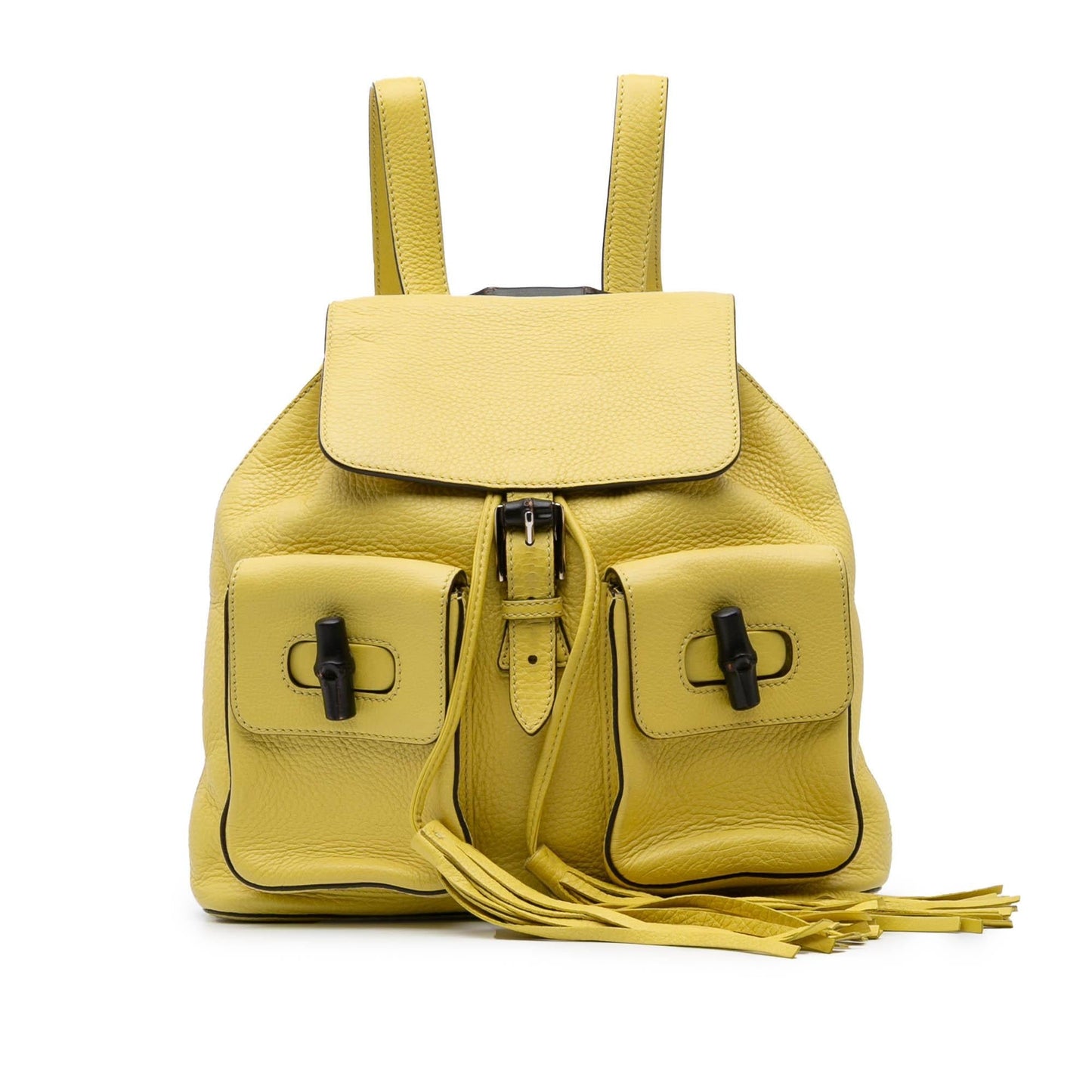 Gucci Leather Bamboo Tassel Backpack