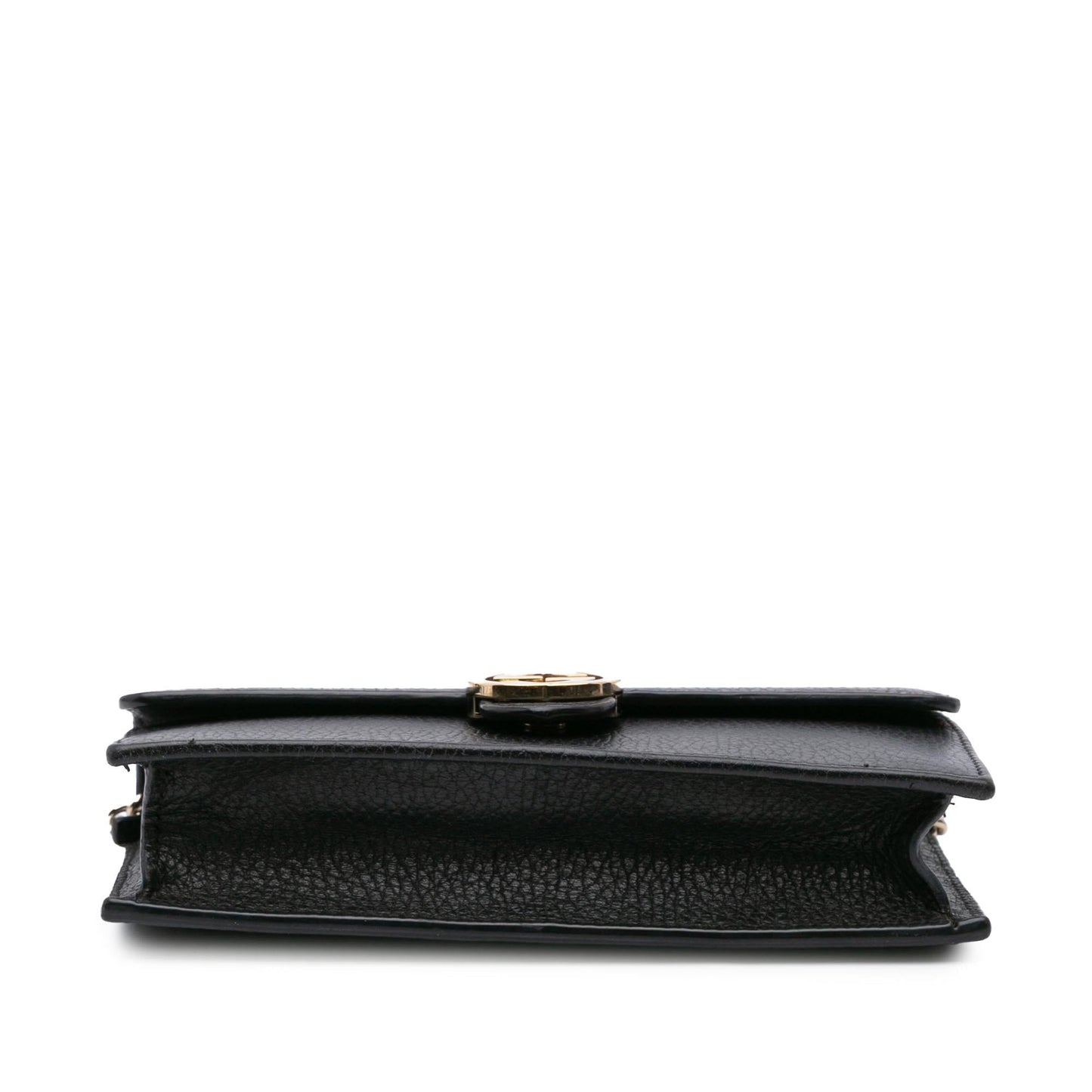 Gucci Leather Interlocking G Dollar Wallet on Chain