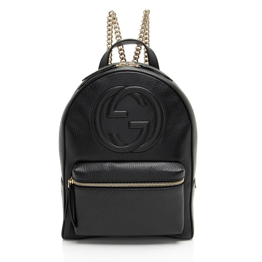 Gucci Leather Soho Chain Backpack