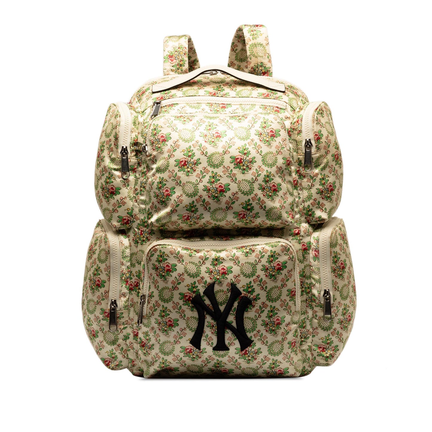 Gucci MLB Floral Satin NY Yankees Patch Backpack (SHG-RhoNm4)