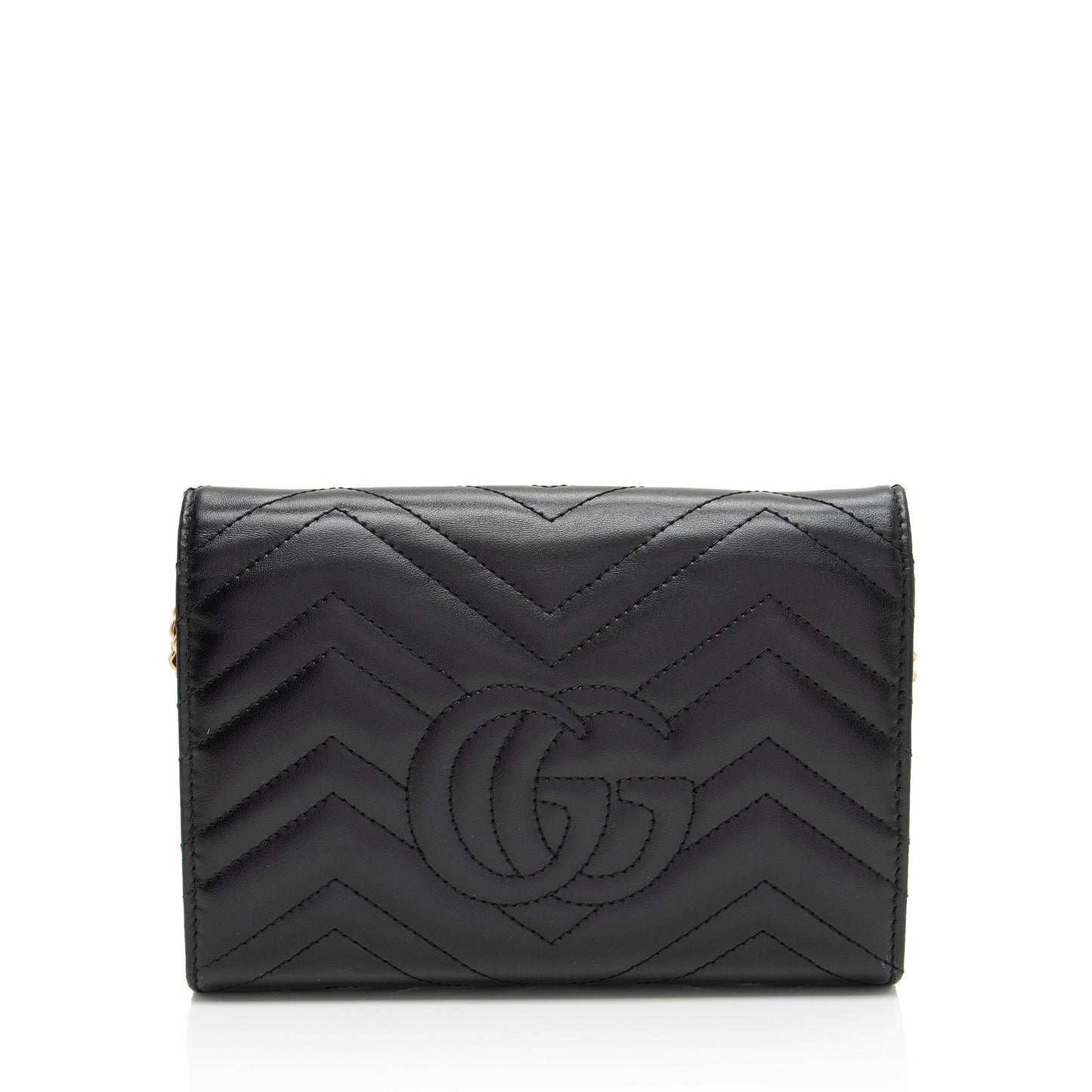 Gucci Matelasse Leather GG Marmont Mini Wallet on Chain (SHF-iDhqds)