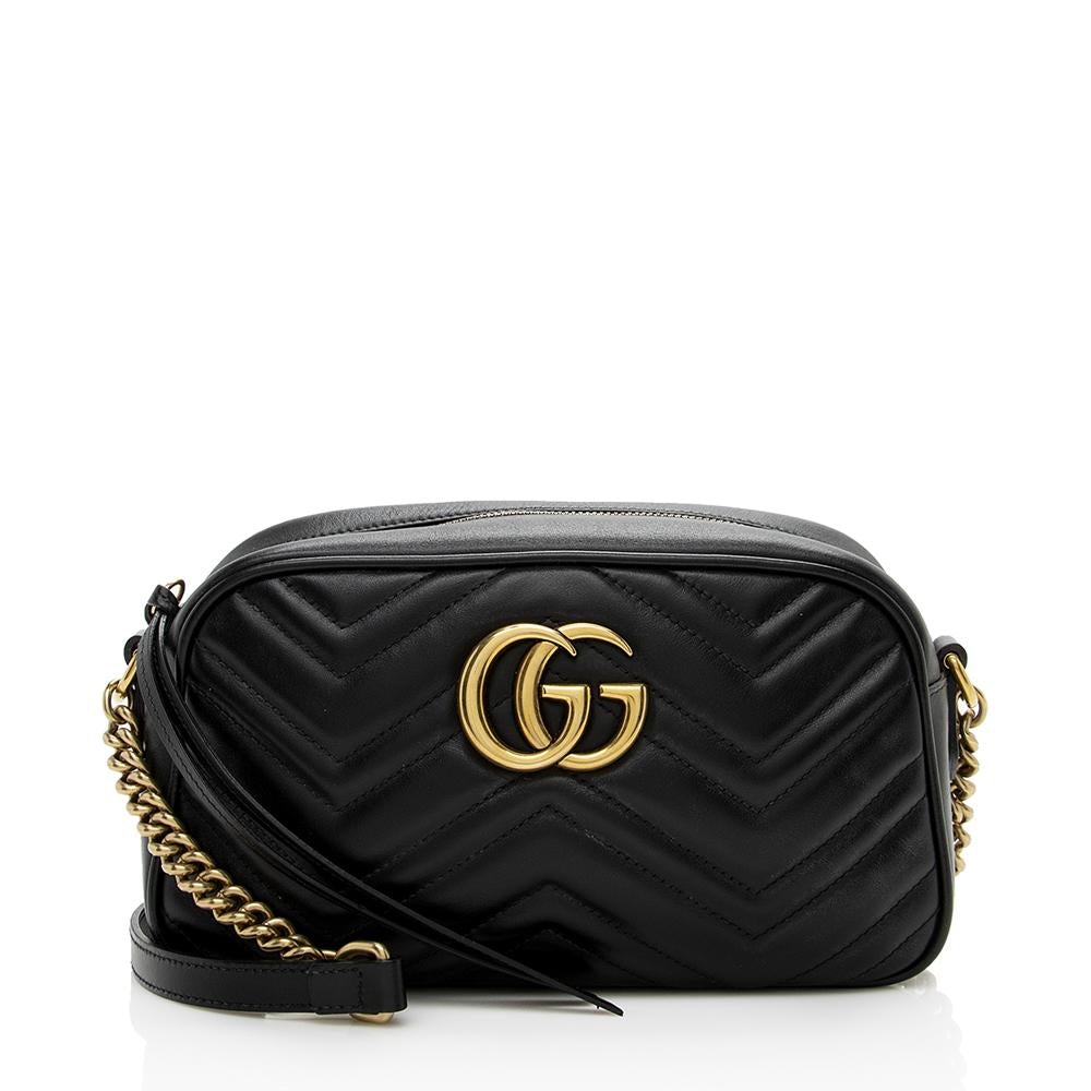 G*G Matelasse Leather GG Marmont Small Shoulder Bag (SHF-14049)