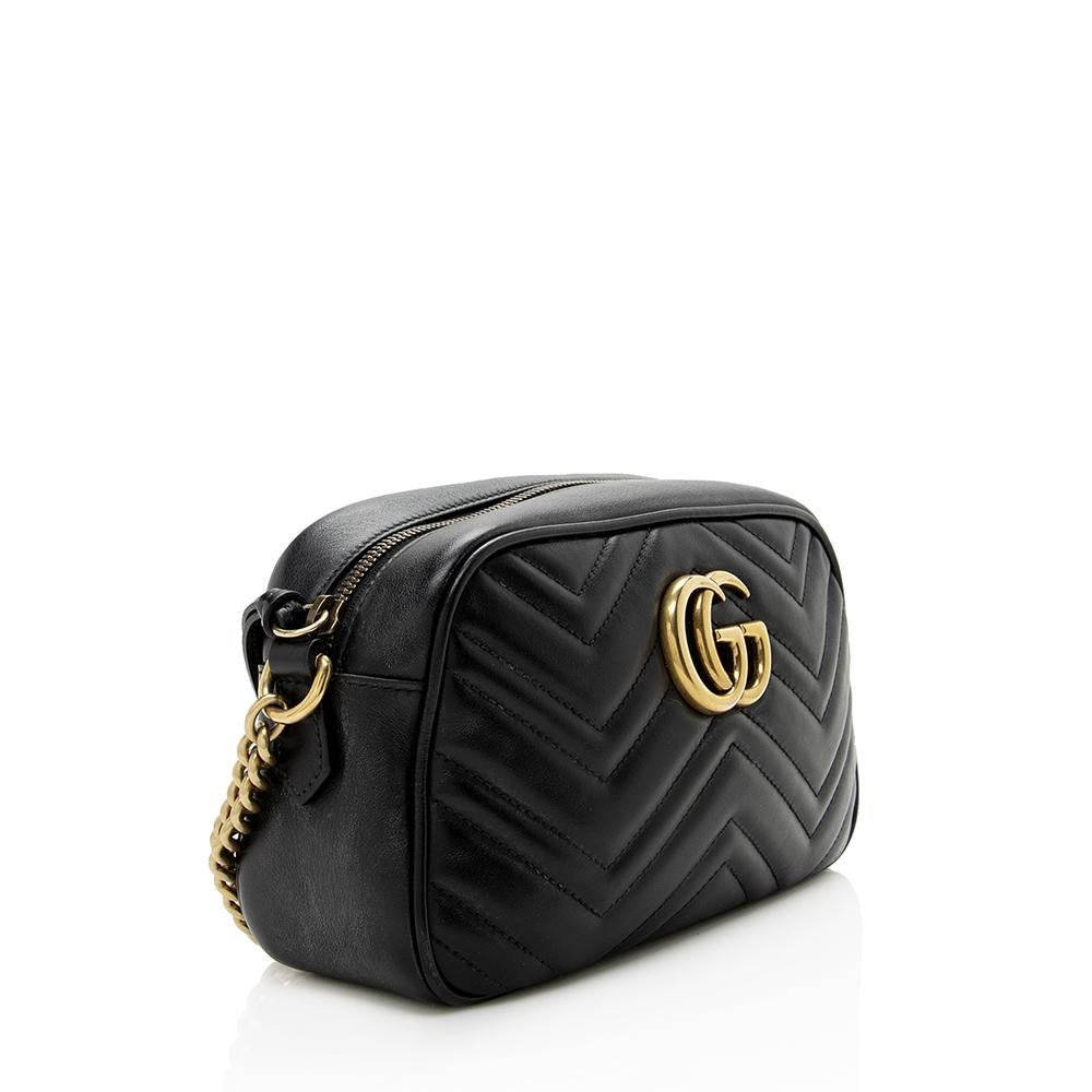 G*G Matelasse Leather GG Marmont Small Shoulder Bag (SHF-14049)