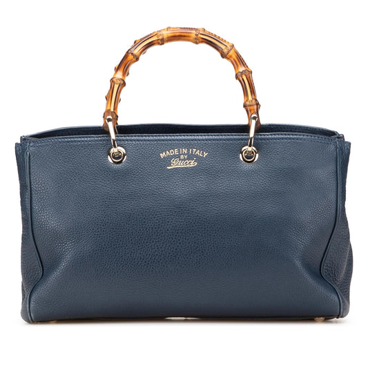 Gucci Medium Calfskin Bamboo Shopper Satchel