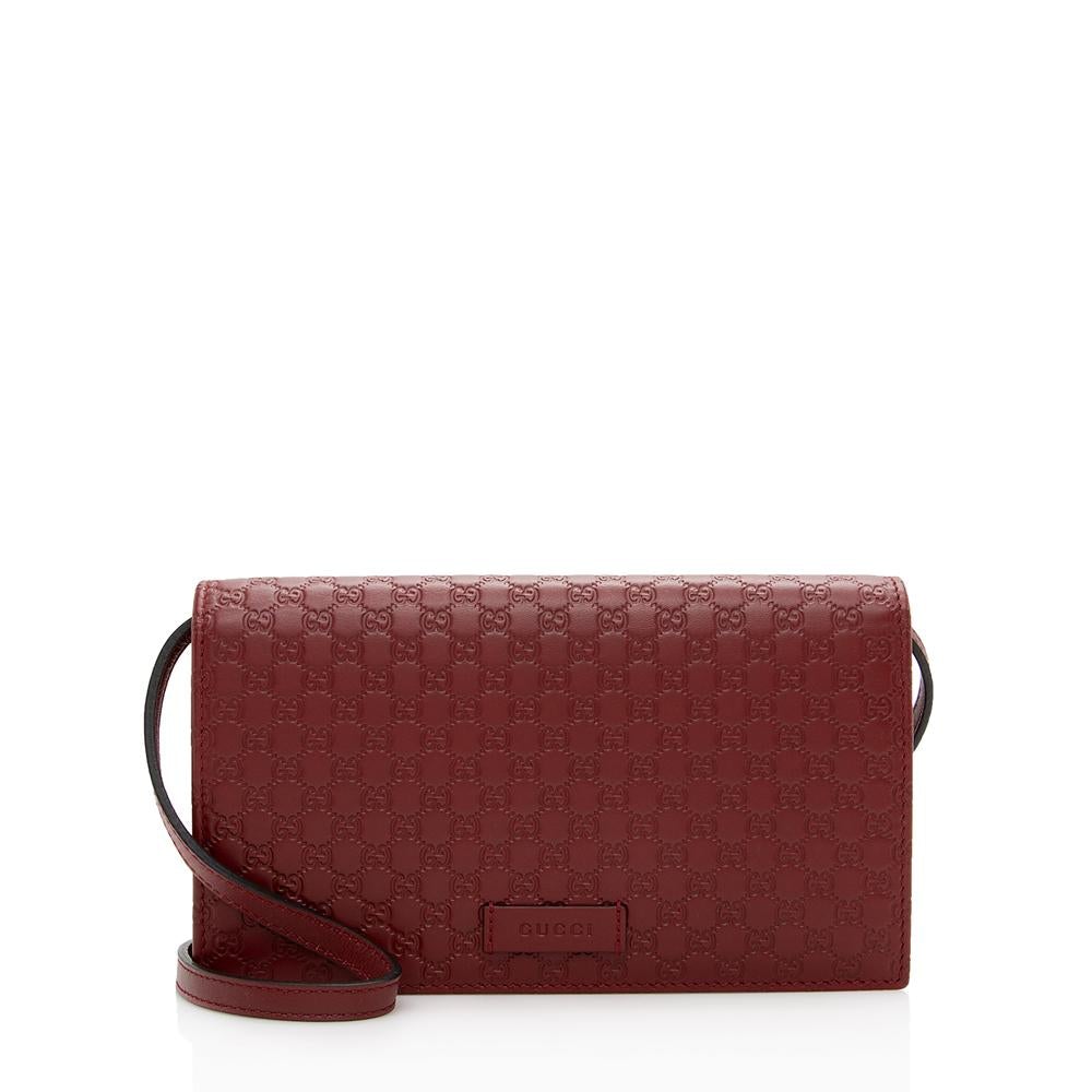 G*G MicroG*Gssima Leather Wallet Crossbody Bag (SHF-14427)