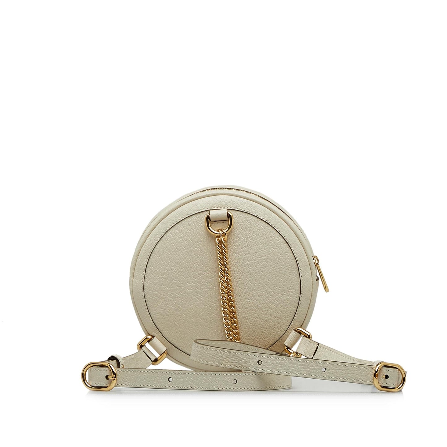 Gucci Mini Leather Round Ophidia Backpack